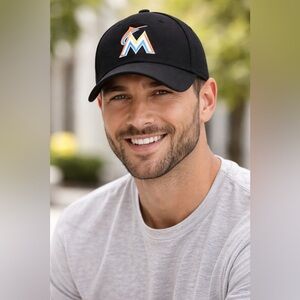 Black Miami Marlins New Era 9Forty Baseball Cap
